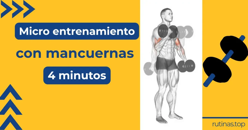 micro entrenamiento con mancuernas